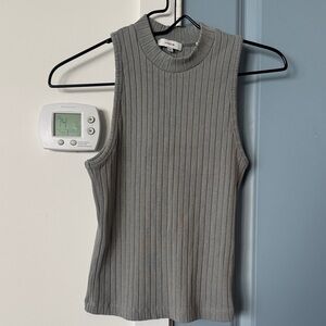 Vince Sage grey Ribbed Knit Top